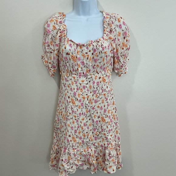 Lily Rose Dresses & Skirts - Lily Rose Dress Smocked Floral Fairy Romantic Milkmaid Cottagecore Size M